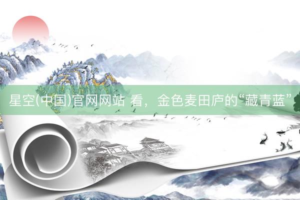 星空(中国)官网网站 看，金色麦田庐的“藏青蓝”