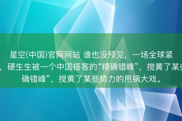 星空(中国)官网网站 谁也没预见，一场全球紧盯的汉坦病毒疫情，硬生生被一个中国搭客的“精确错峰”，搅黄了某些势力的甩锅大戏。