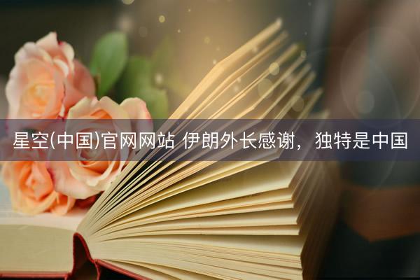 星空(中国)官网网站 伊朗外长感谢，独特是中国