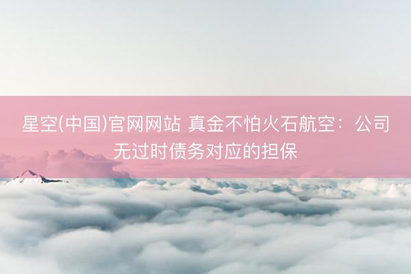 星空(中国)官网网站 真金不怕火石航空：公司无过时债务对应的担保